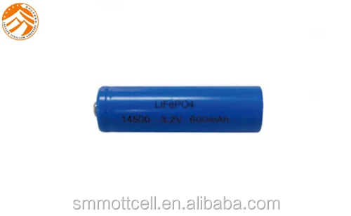 IFR14500 3.2V 600mAh लाइफपो4 बैटरी 3
