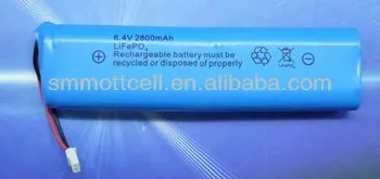 6.4V 2800mAh Lifepo4 उपभोक्ता इलेक्ट्रॉनिक्स बैटरी सौर प्रकाश के लिए रिचार्जेबल 4