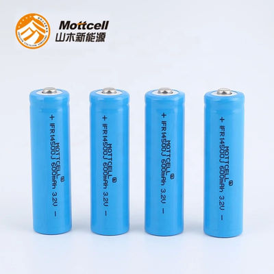 3.2V 600mah रिचार्जेबल सिलेंडर लिथियम बैटरी IFR 14500 इलेक्ट्रिक टूथब्रश के लिए