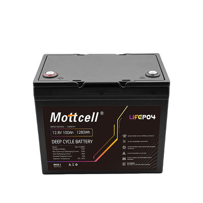 1280Wh हल्के 12V LiFePO4 रिचार्जेबल बैटरी 100Ah LiFePO4 IP67 सुरक्षा के साथ बिजली स्रोत